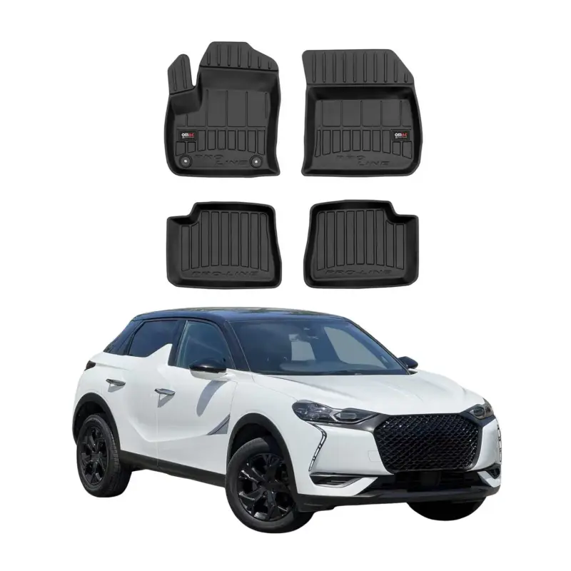 Direkt Vom Hersteller OMAC Gummi Fußmatten für DS 3 Crossback E-Tense 2018-2022 Premium TPE Schwarz 4x