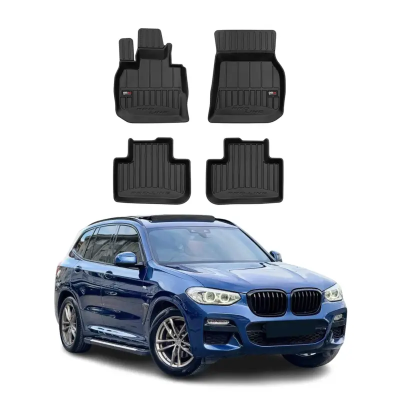 Abverkauf OMAC Gummi Fußmatten für BMW X3 G01 2017-2024 Premium TPE Automatten Schwarz 4x