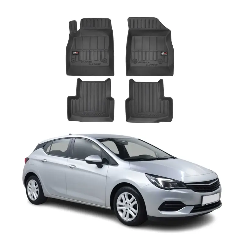 Garantierte Lieferung OMAC Gummi Fußmatten für Opel Astra 2015-2021 Premium TPE Automatten Schwarz 4x