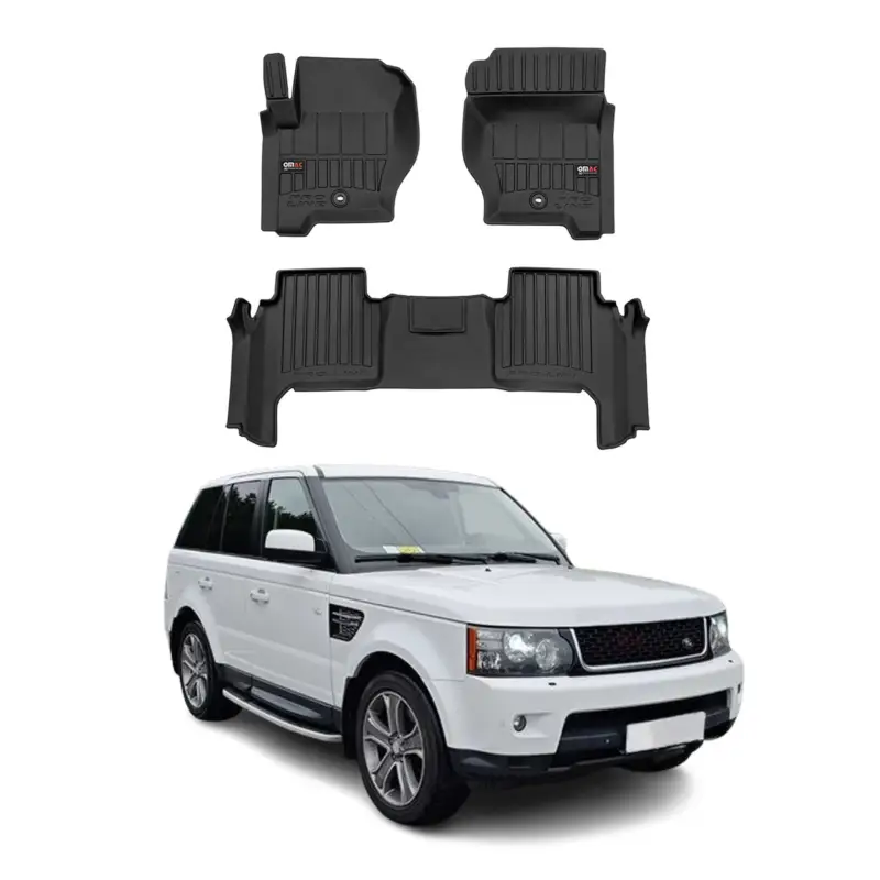 Angebot OMAC Gummi Fußmatten für Range Rover Sport L320 2005-2013 Premium TPE Schwarz 3x