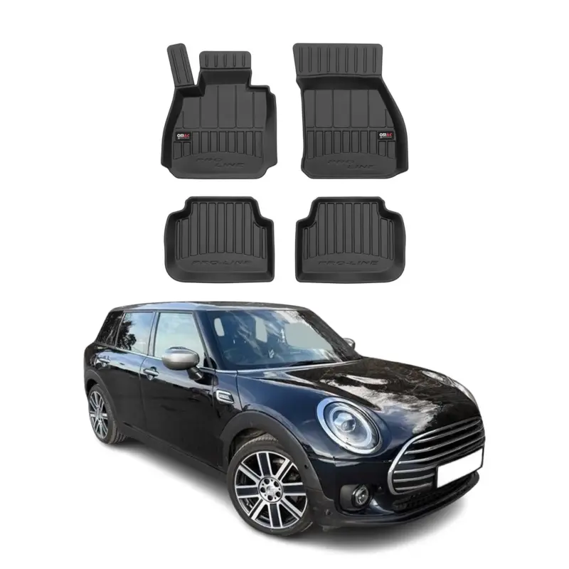 Aktuell OMAC Gummi Fußmatten für Mini Clubman F54 2015-2024 Premium Gummi Schwarz 4tlg
