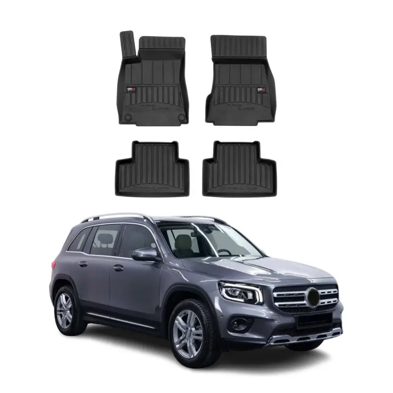 Garantierte Lieferung OMAC Gummi Fußmatten für Mercedes GLB X247 2019-2026 Premium Gummi Schwarz 4tlg