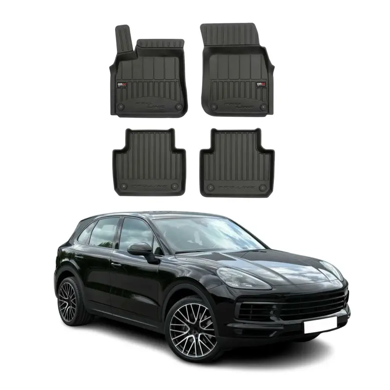 Beliebt OMAC Gummi Fußmatten für Porsche Cayenne 9YA 2017-2024 Premium Gummi Schwarz 4x