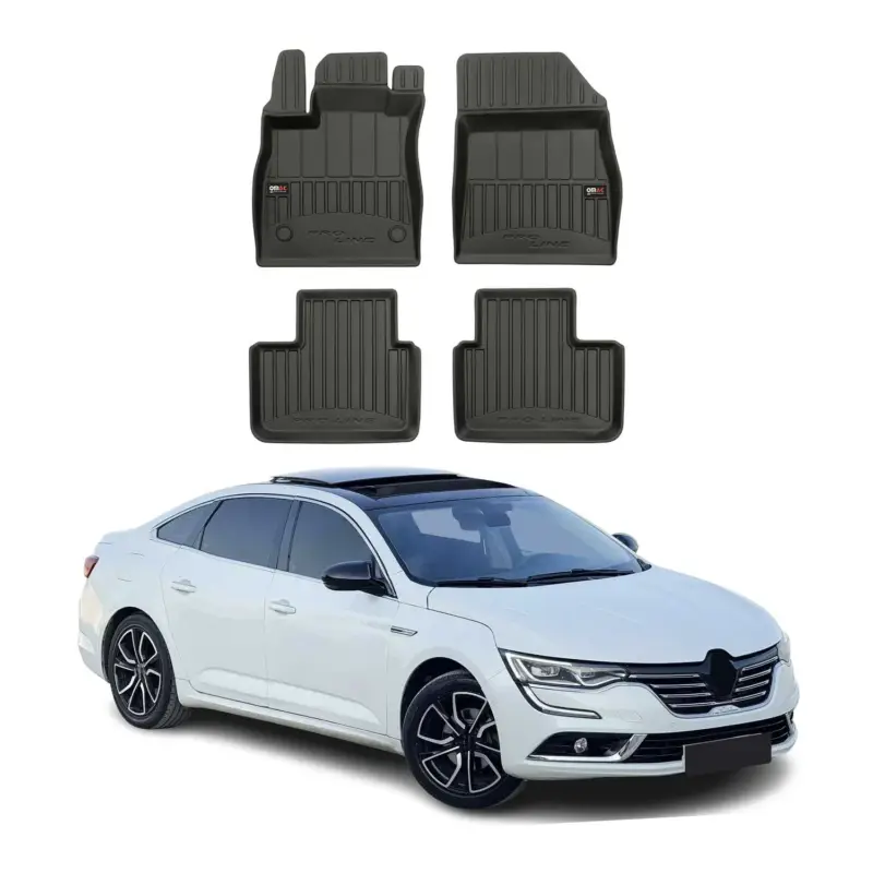 Kracherpreis OMAC Gummi Fußmatten für Renault Talisman 2015-2020 Premium Gummi Schwarz 4tlg