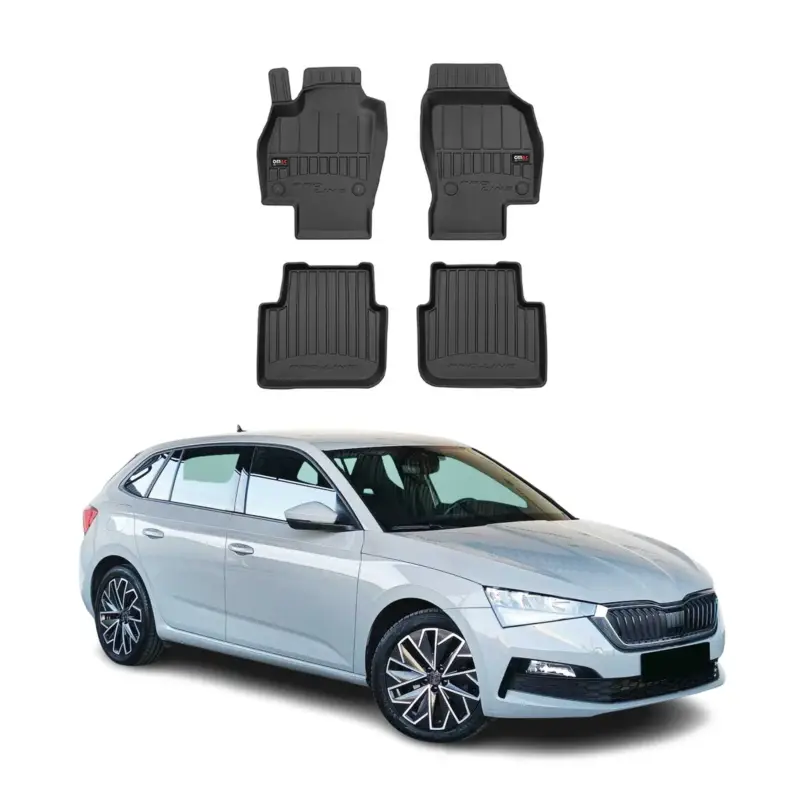 Wochenendangebot OMAC Gummi Fußmatten für Skoda Scala 2019-2026 Premium TPE Automatten Schwarz 4x