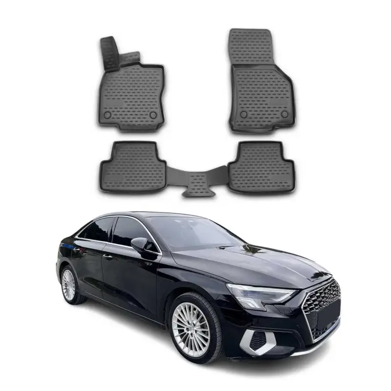 Neue Kollektion OMAC Gummimatten Fußmatten für Audi A3 8Y 2020-2026 TPE Automatten Schwarz 4x