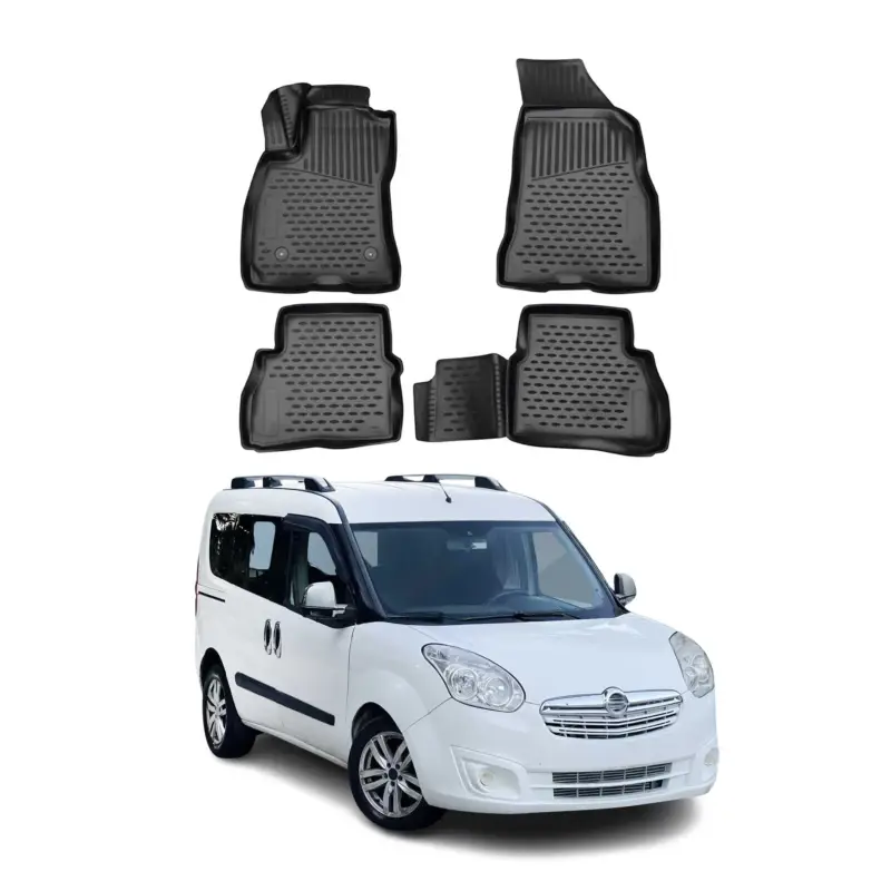 OMAC Gummimatten Fußmatten für Opel Combo 2010-2018 TPE Automatten Schwarz 4x Neue Ware