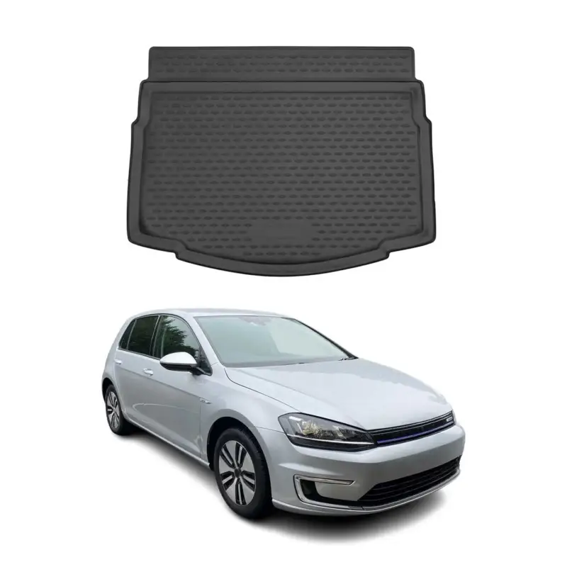 Kofferraummatte Kofferraumwanne für VW e-Golf 2014-2020 Gummi TPE Schwarz Top-Preis