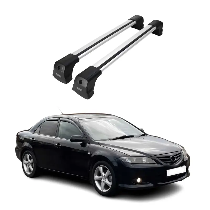 Markenware Dachträger Gepäckträger für Mazda6 mk1 Limo 2002-2008 Grundträger Alu Silber