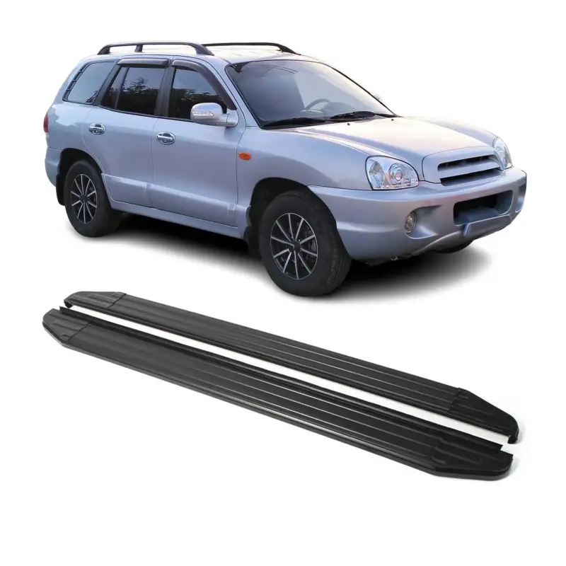 Trittbretter Seitenschweller für Hyundai Santa Fe 2006-2012 Alu Schwarz ABE Letzte Chance