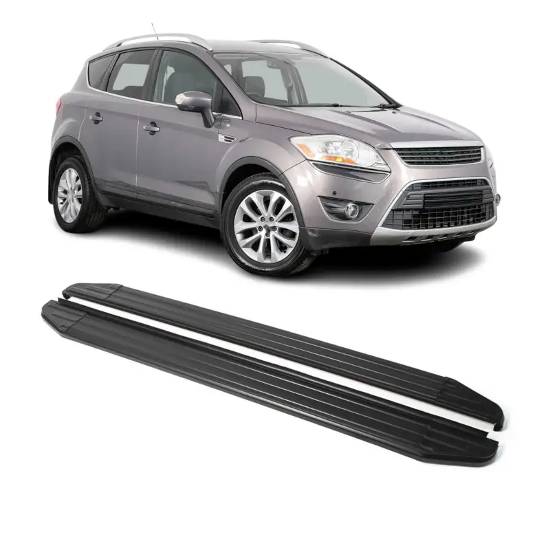 Geprüft Trittbretter Seitenschweller für Ford Kuga I 2008-2012 Alu Schwarz ABE
