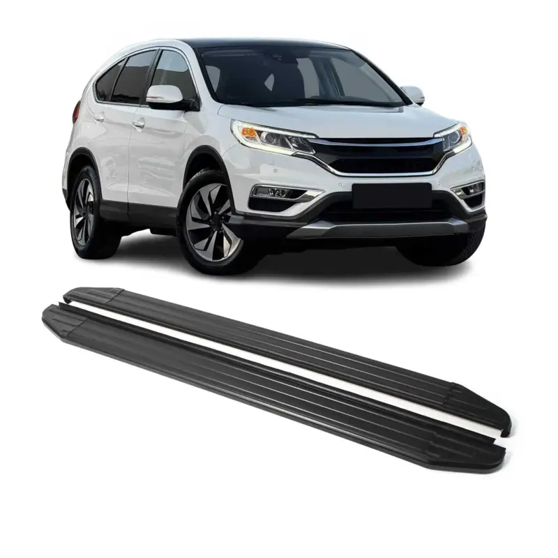 Markenprodukt Trittbretter Seitenschweller für Honda CR-V 2012-2016 Alu Schwarz ABE