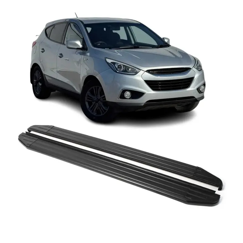 Trittbretter Seitenschweller für Hyundai ix35 2010-2015 Alu Schwarz ABE Beliebt