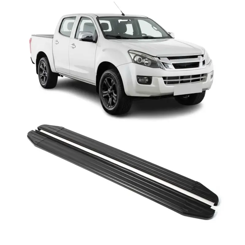Sale Trittbretter Seitenschweller für Isuzu D-Max 2015-2021 Alu Schwarz ABE