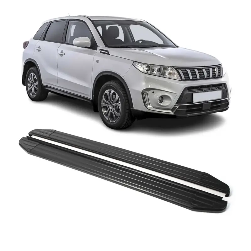 Sonderangebot Trittbretter Seitenschweller für Suzuki Vitara 2015-2024 Alu Schwarz ABE