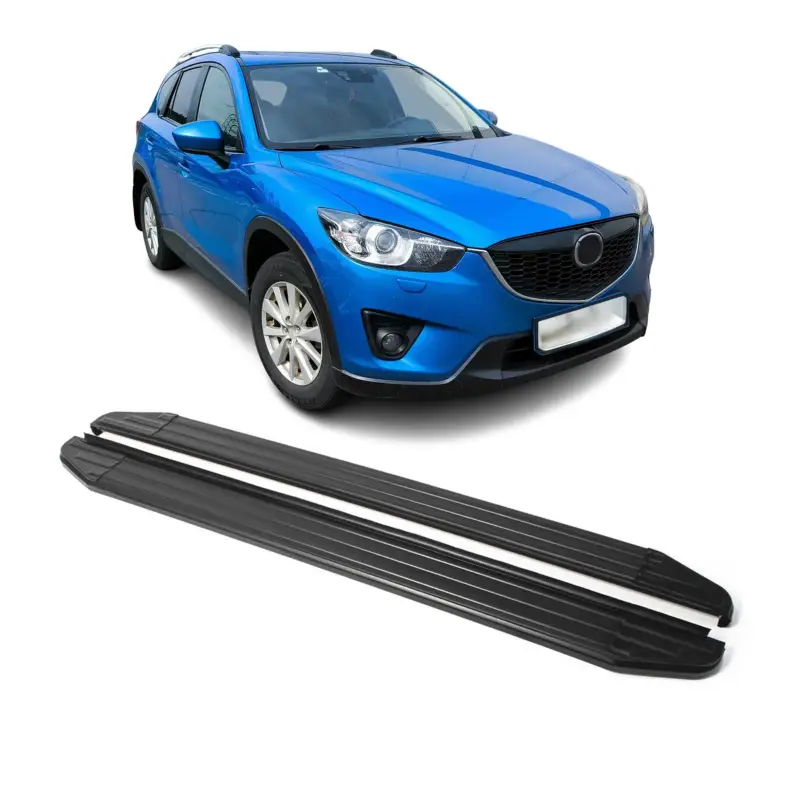Finale Aktion Trittbretter Seitenschweller für Mazda CX-5 2011-2017 Alu Schwarz ABE