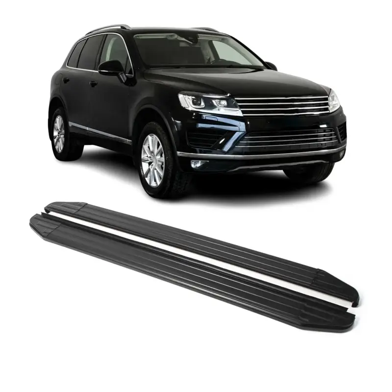 Knallerangebot Trittbretter Seitenschweller für VW Touareg 2010-2018 Alu Schwarz ABE