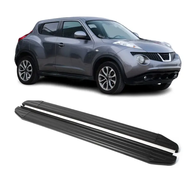 Trittbretter Seitenschweller für Nissan Juke 2010-2016 Alu Schwarz ABE Ausverkauf