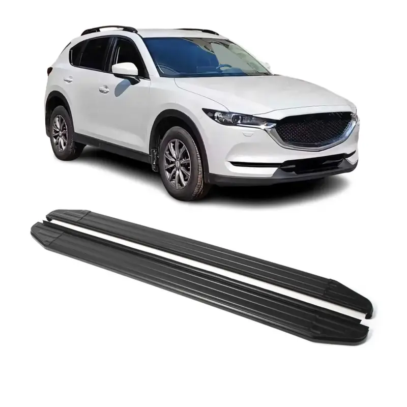 Neuheit Trittbretter Seitenschweller für Mazda CX-5 2017-2024 Alu Schwarz ABE