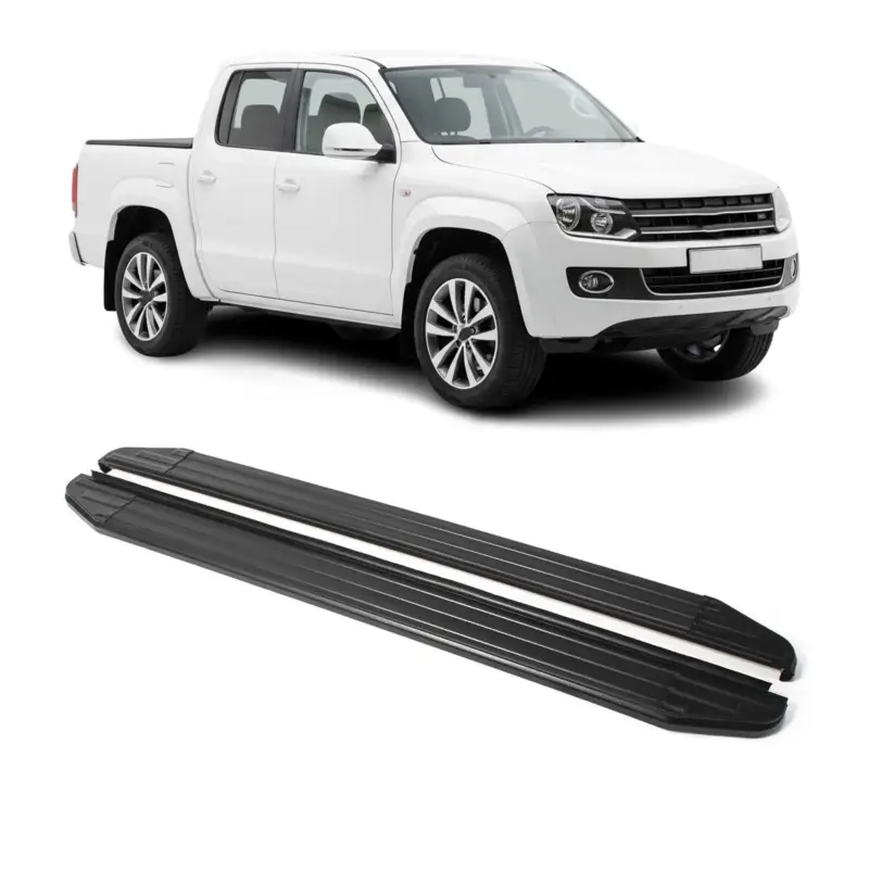 Trittbretter Seitenschweller für VW Amarok 2010-2016 Alu Schwarz ABE Angebot