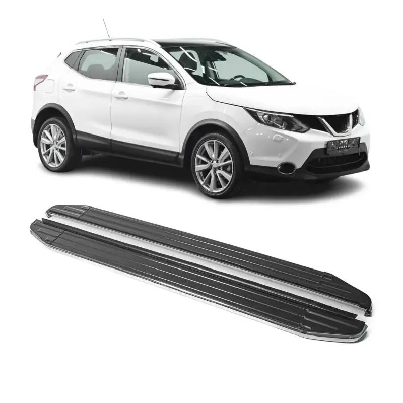 Echt Trittbretter Seitenschweller für Nissan Qashqai 2013-2018 ABE Alu