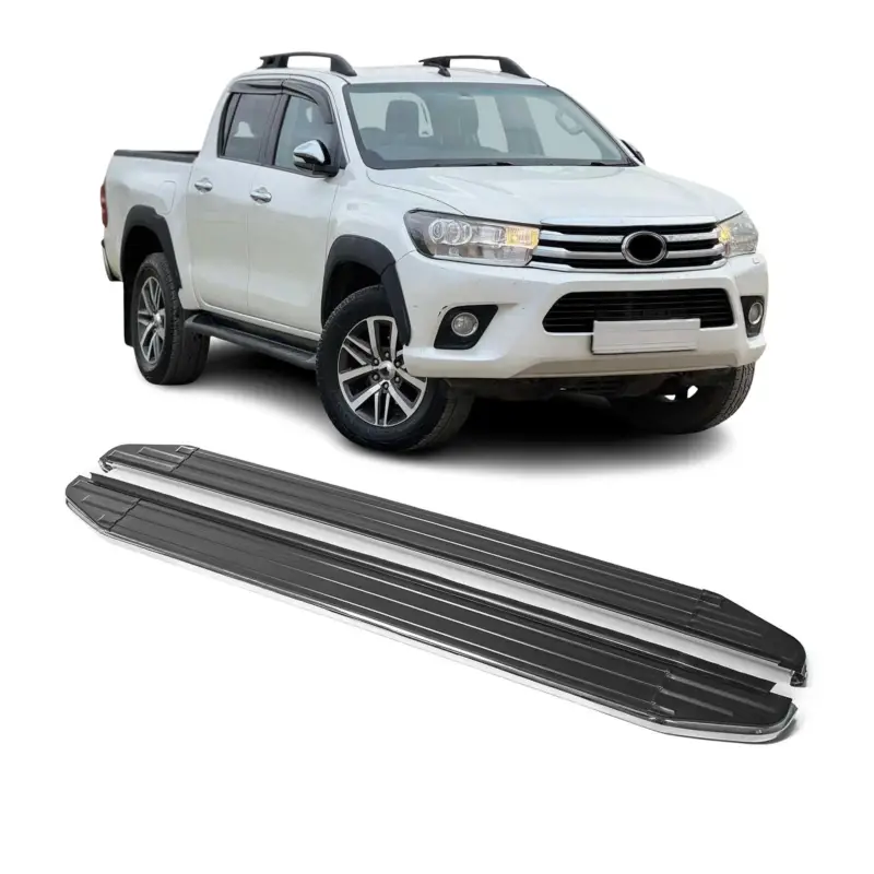 Trittbretter Seitenschweller für Toyota Hilux VIII 2015-2026 ABE Alu Neu