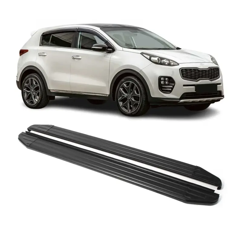 Must-Have Trittbretter Seitenschweller für Kia Sportage 2017-2022 ABE Schwarz Alu