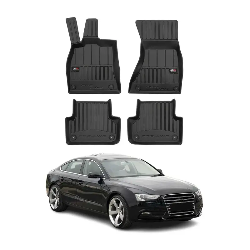 OMAC Gummi Fußmatten für Audi A5 Sportback 8TA 2009-2017 Premium Schwarz 4tlg Sonderaktion