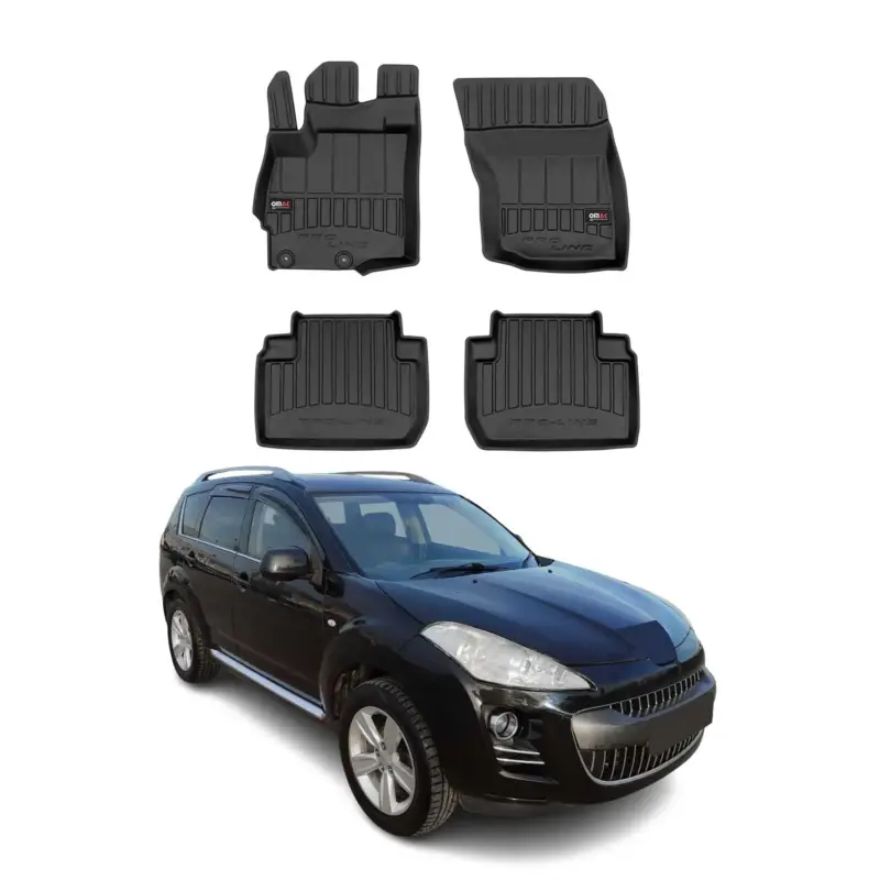Versand Am Gleichen Tag OMAC Gummi Fußmatten für Peugeot 4007 2007-2013 Premium TPE Automatten 4tlg