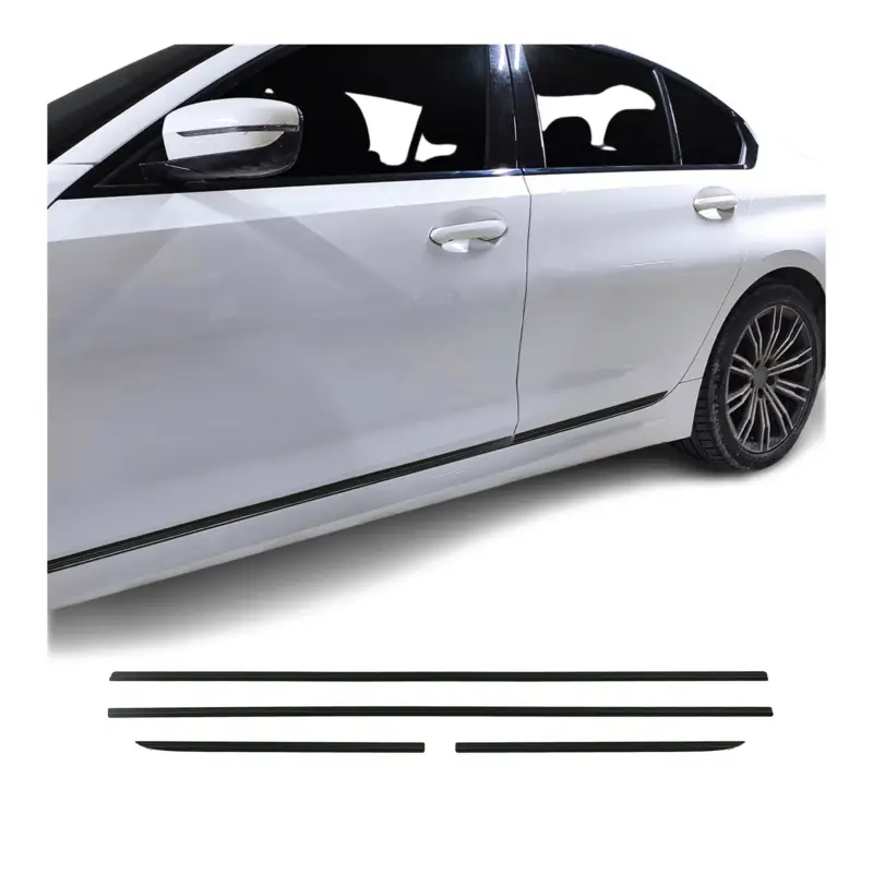 Versand Am Gleichen Tag Seitentürleiste Türschutzleiste für Toyota Auris Yaris Prius x4 Alu Schwarz 4x