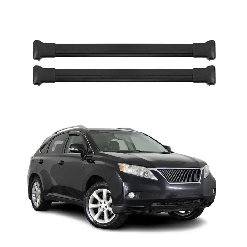 Abverkauf Dachträger Grundtäger für Lexus RX 350 2004-2015 75kg Aluminium Schwarz 2 tlg