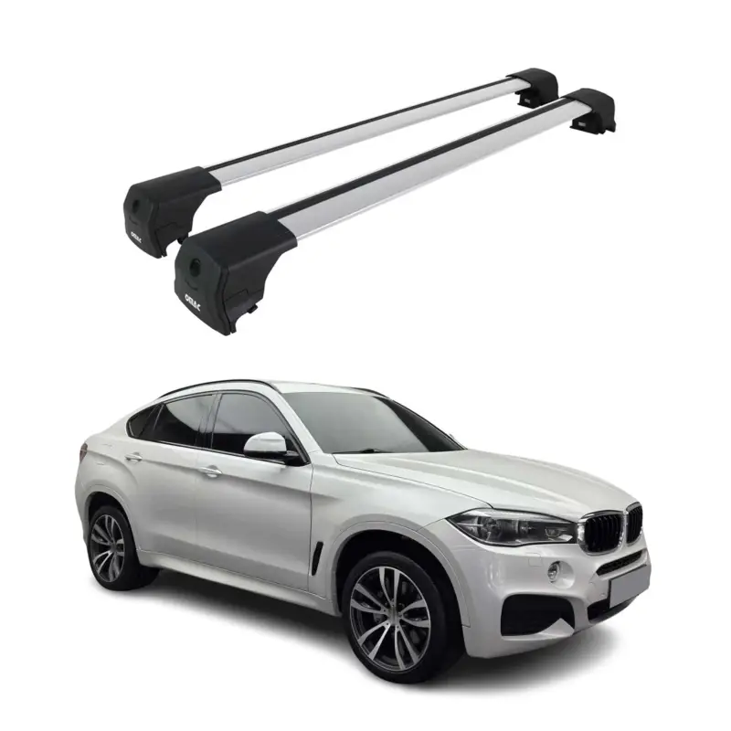 Online Kaufen Dachträger Grundtäger für BMW X6 F16 2014-2019 75kg Aluminium Silber 2 tlg