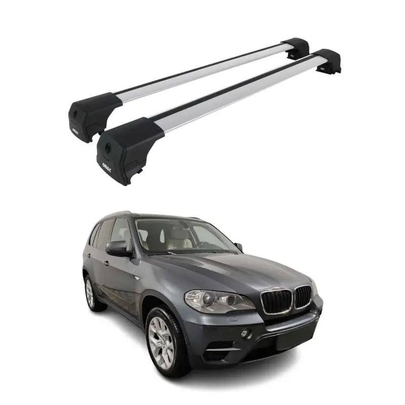Sonderangebot Dachträger Grundtäger für BMW X5 E70 2006-2013 75kg Aluminium Silber 2 tlg