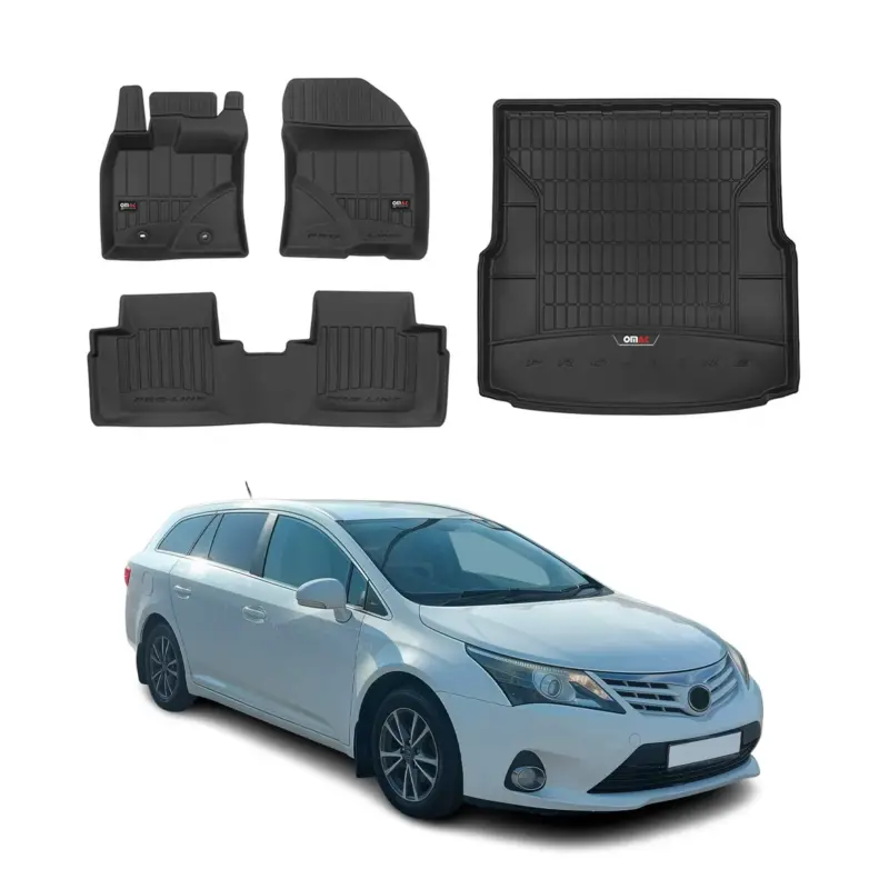 Abverkauf OMAC Fußmatten & Kofferraumwanne Set für Toyota Avensis 2009-2018 Gummi TPE 4x