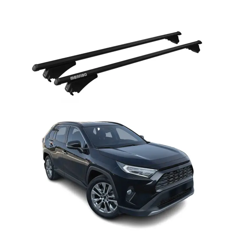 Must-Have Menabo Dachträger Grundtäger für Toyota RAV4 XA50 2019-2025 75kg Alu Schwarz 2x