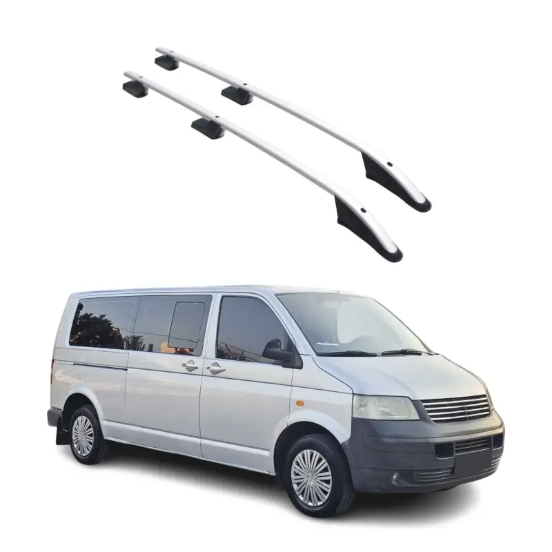 Aluminium Dachreling für VW T5 T6 Transporter Multivan Caravelle 2003-24 L2 Grau Saisonangebot