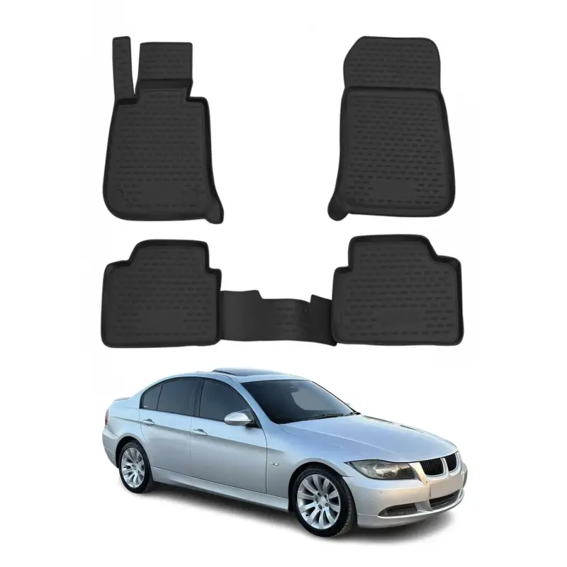 Sichere Zahlung OMAC Gummimatten Fußmatten für BMW 3er E90 2005-2013 TPE Automatten Schwarz 4x