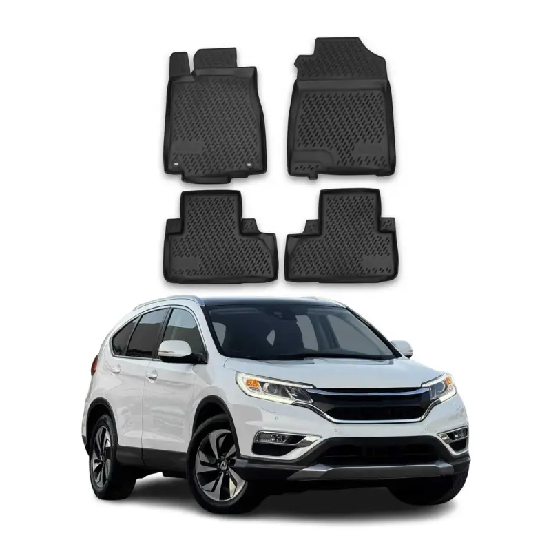 Aktuell OMAC Gummimatten Fußmatten für Honda CR-V 2012-2016 TPE Automatten Schwarz 4x
