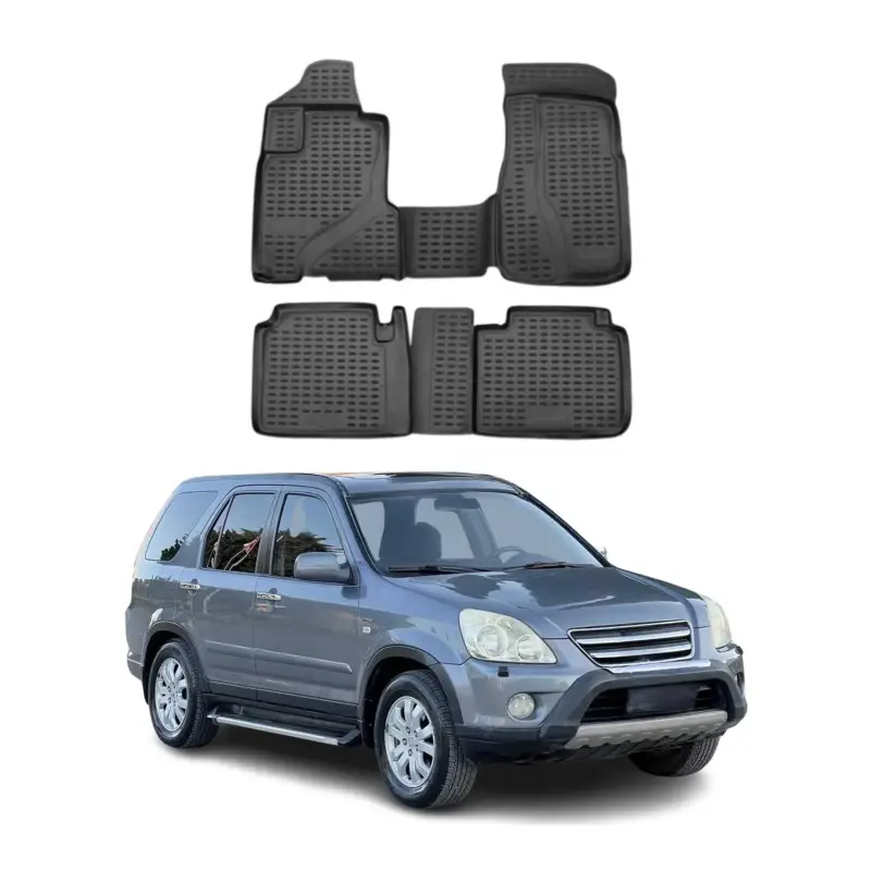OMAC Gummimatten Fußmatten für Honda CR-V 2002-2006 TPE Automatten Schwarz 4x Finale Aktion