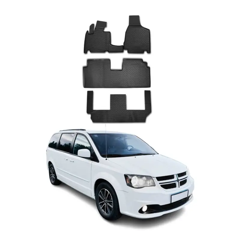 OMAC Gummimatten Fußmatten für Dodge Grand Caravan 2008-2020 TPE Schwarz Beliebt