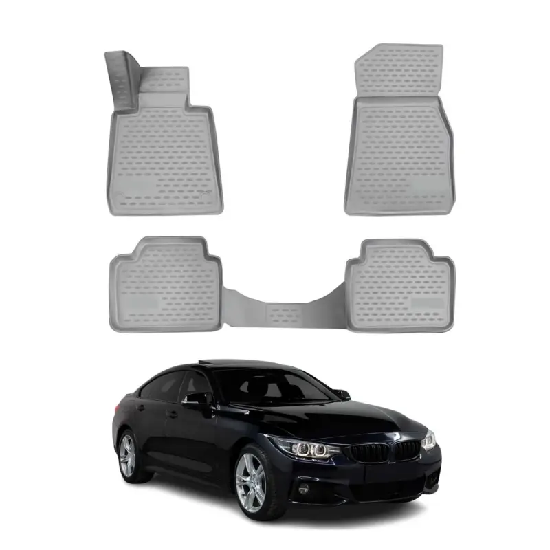 Top-Seller OMAC Gummimatten Fußmatten für BMW 4er Coupe Grand Coupe F32 F36 2013-2021 Grau