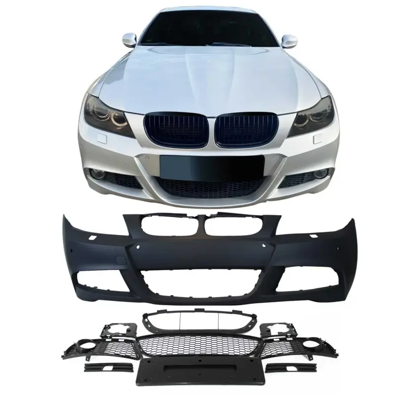 JOM Frontstoßstange für BMW E90 / E91 2005-2008 PDC + SRA Schwarz Top-Seller