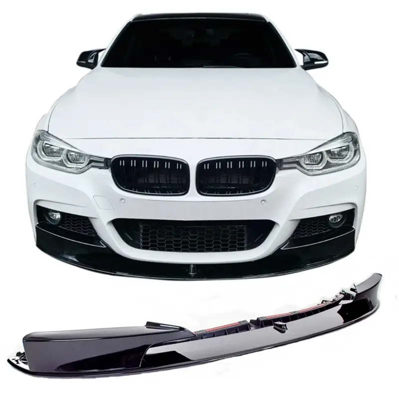 JOM Frontspoiler Lippe Stoßstange Splitter für BMW F30 F31 2011-19 schwarz glänz Zertifiziert