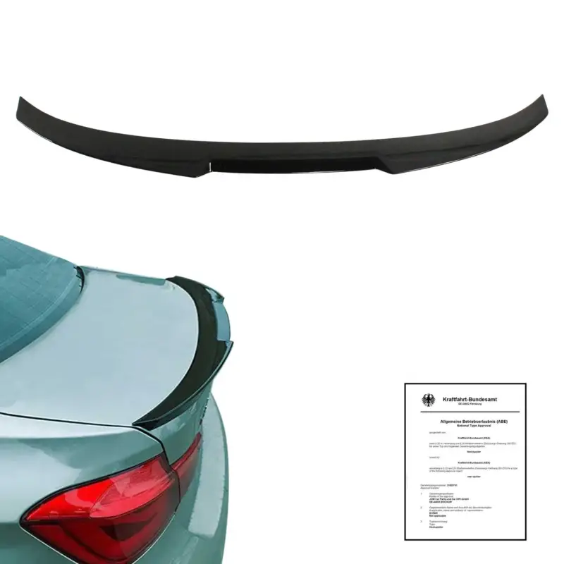 JOM Heckspoiler Dachspoiler für BMW 3er (F30) Limo 2011-2019 schwarz glänzend Nur Für Kurze Zeit