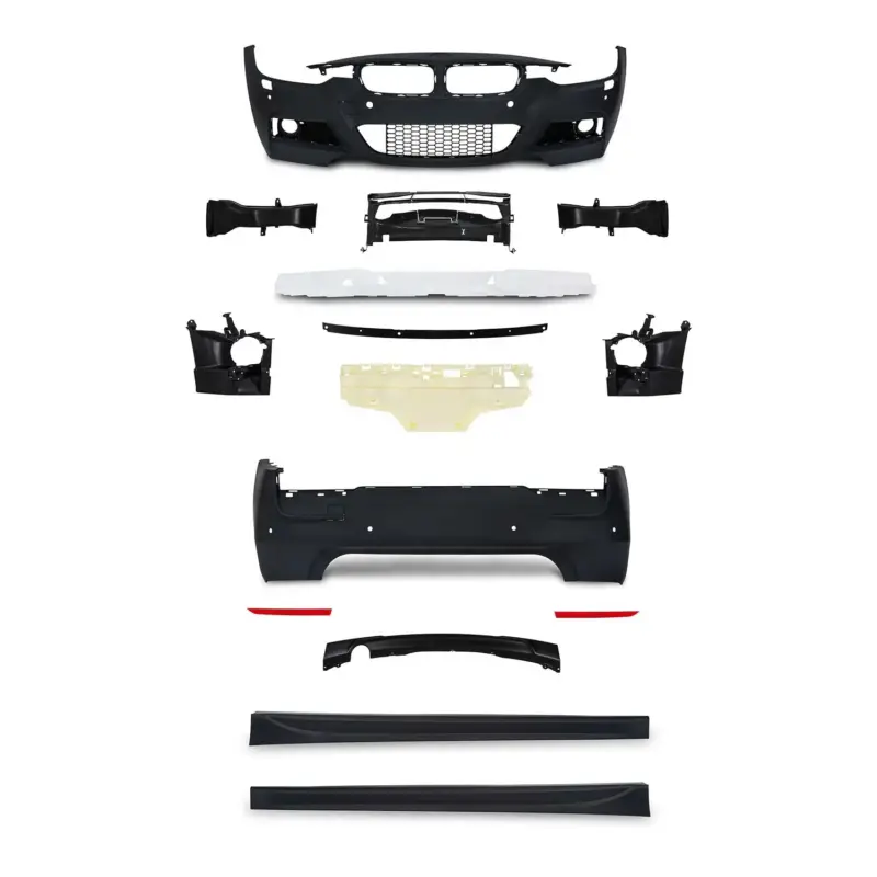 JOM Stoßstangen Kit & Seitenschweller für BMW F30 2011-2015 Schwarz Nur Heute