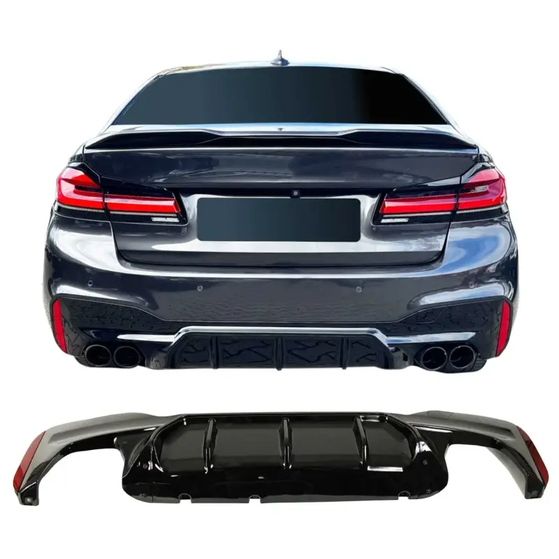 JOM Heckdiffusor Spoilerlippe für BMW 5er G30 / G31 2017-2020 schwarz glänzend Schneller Versand