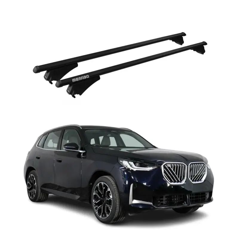 Versand Am Gleichen Tag Menabo Dachträger Grundtäger für BMW X3 G45 2024-2026 75kg Alu Schwarz 2 tlg