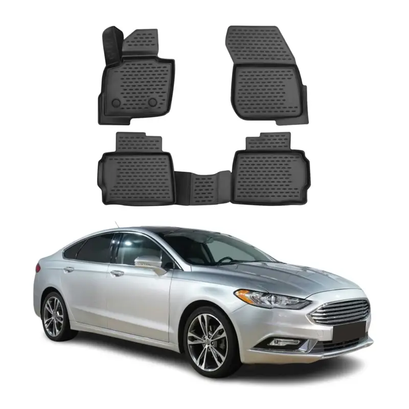 OMAC Gummimatten Fußmatten für Ford Mondeo 5 2014-2022 Limo Turnier Schwarz 4X Rabatt