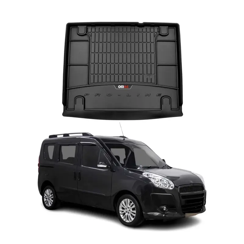 Zertifiziert OMAC Gummi Kofferraumwanne für Fiat Doblo 2010-2021 TPE Laderaumwanne Schwarz