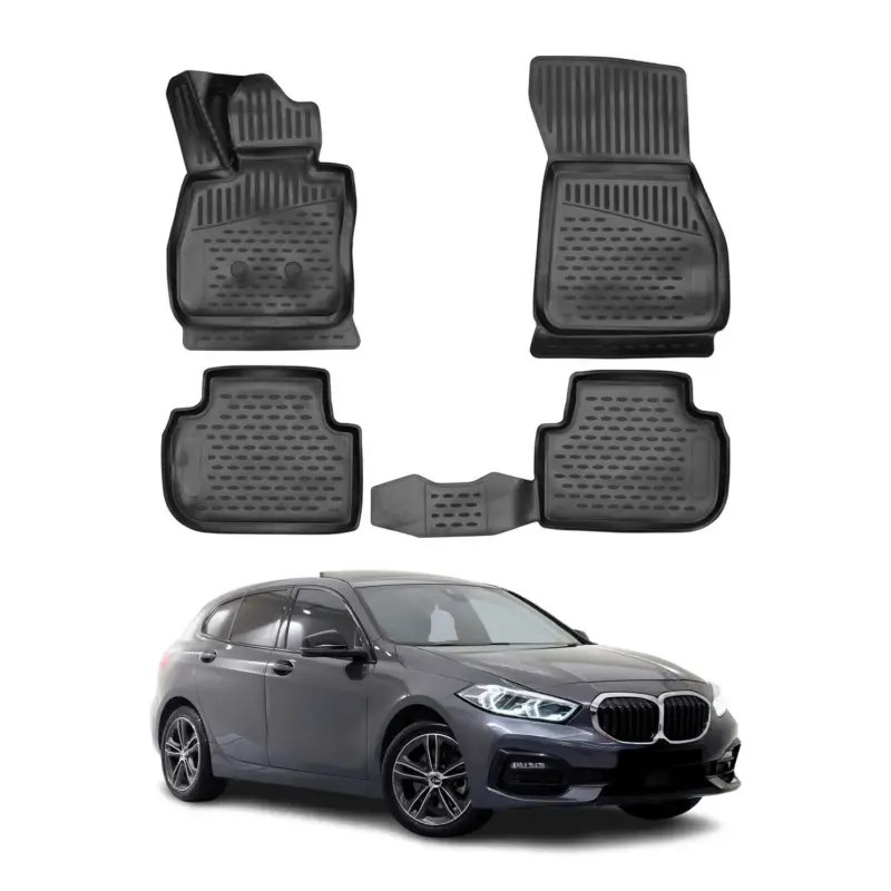 OMAC Gummimatten Fußmatten für BMW 1er F40 2019-2024 TPE Automatten Schwarz 4x Direktkauf